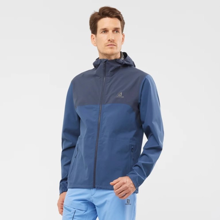 Salomon Essential Nepremokave 2.5 L Škrupinové Bundy Panske Námornícka Modrá | SK 5PAJRK